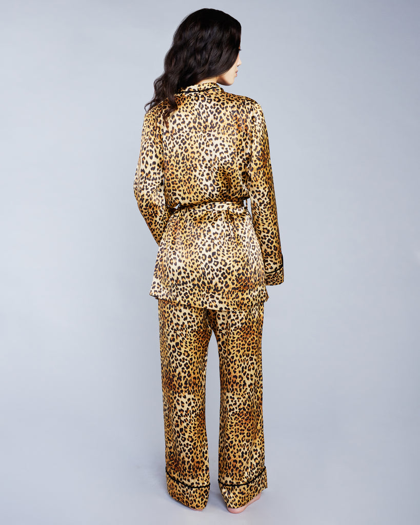 Golden Hollywood Silk Pajamas