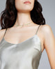 Gilda & Pearl's Kitty slip has adjustable silk spaghetti straps with 24k gold plated adjusters for fit
