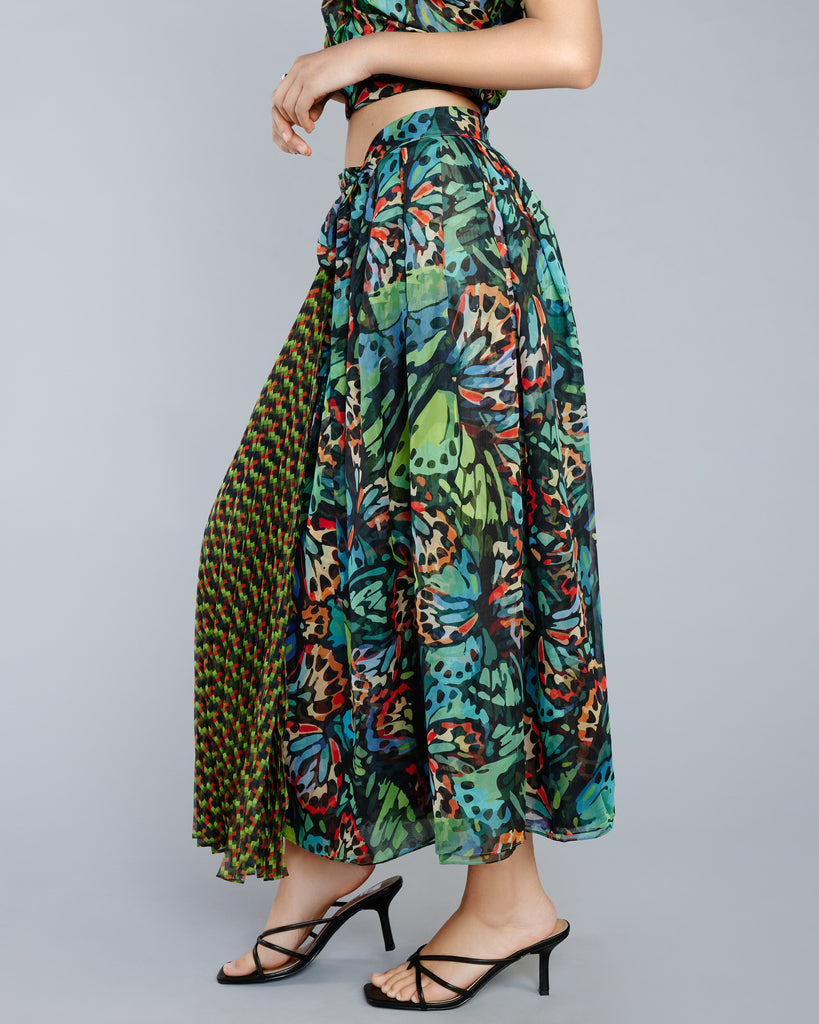 Zoelle Malachite Butterfly Wrap Skirt