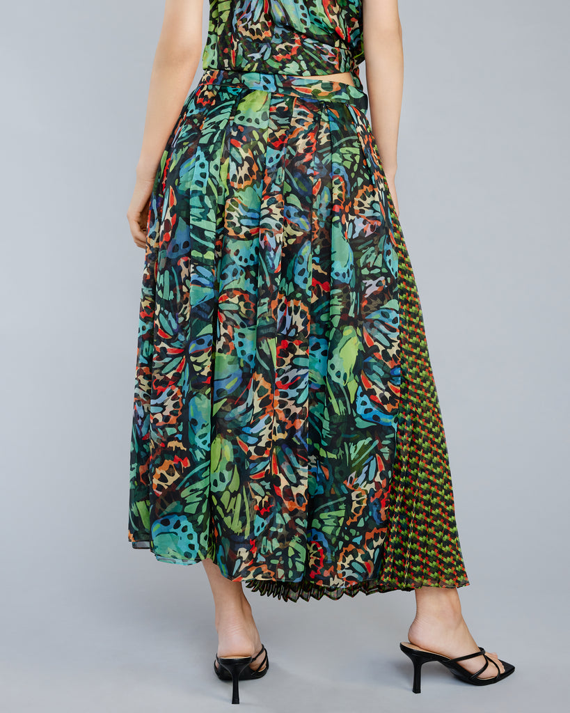 Malachite Butterfly Wrap Skirt