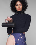 Singapore Black Hard Oval Clutch
