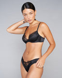 Emma Harris Amelie Black Silk Lingerie Set