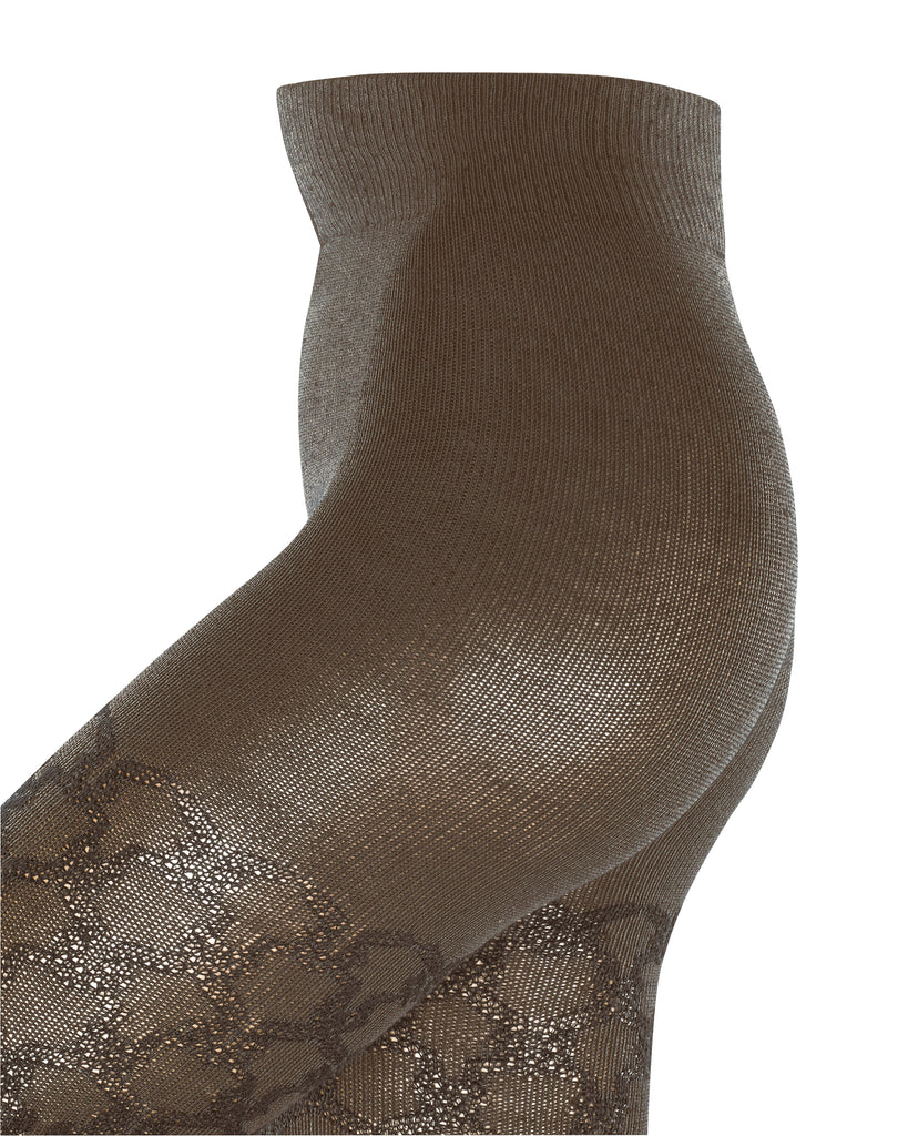 Falke Cream Cable Tight is 3D knit with a cabled effect on the legs but smooth through the body for ease of layering