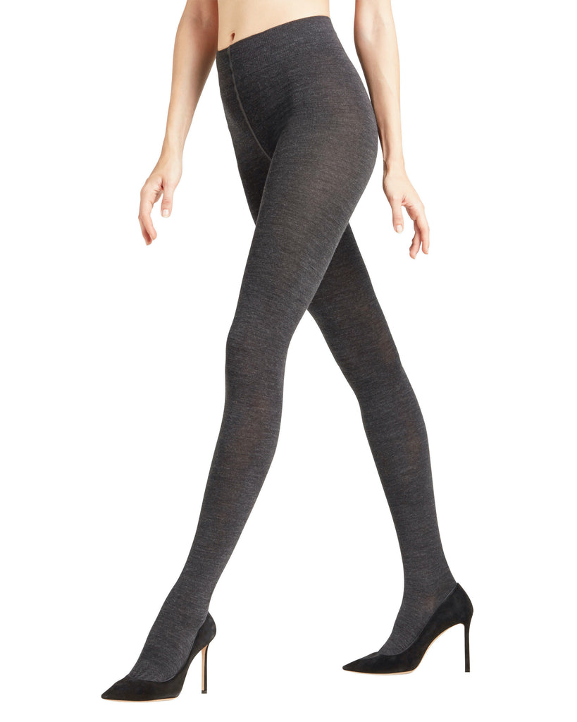 Falke SoftMerino Tights are knit to keep merino wool on the outside and cotton next to the skin