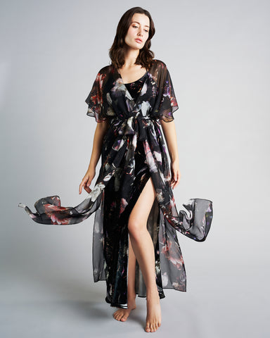 Silk sales chiffon robe