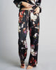 Christine Vancouver Moonlight Silk Pajama  trouser has an elasticized drawstring waist and comfortable wide-legged cut