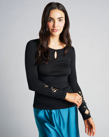 Liberty Black Wool Skirt