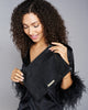 Harbor Island Large Black Flat Clutch