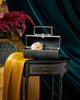 Singapore Black Hard Oval Clutch