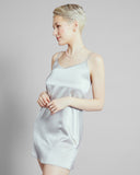 100% silk slip from Elise Anderegg is made from a soft silver silk