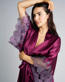 Emma Harris Rochelle Winter Berry Silk Kimono Robe