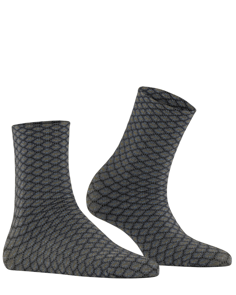 Gleaming Hive are cotton Polyester-elastane blend socks from Falke that have an opaque, 60 denier appearance