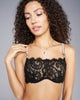 Monowire underwired Thalia bandeau bra from Karolina Laskowska is crafted from sheer lace with scalloped detailing at the neckline