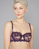 Underwired Dressing Floral Indiendemi bra has unlined cups, a Swarovski crystal detail and embroidered embellishment on the cups, straps and band