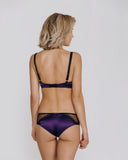 Matching shorty is sleek and sassy, with sheer mesh sides and a cotton-lined gusset by Madame Aime