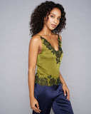 Fern Green Couture Silk Camisole