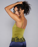 Fern Green Couture Silk Camisole