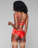 Studio Pia's Petra garter belt has adjustable padded silk straps at the back for flexible fit