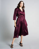 Vannina Vesperini Burgundy Schiap Silk Dress inspired by Elsa Schiaparelli